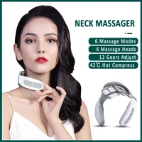 massager neck 46 heads electric cervical massager kneading hot compress pulse neck shoulder back relaxation tool health care
