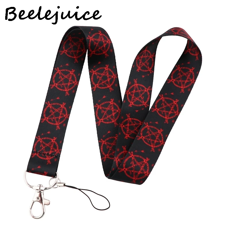 

24pcs Supernatural SPN Neck Keychain Necklace Webbings Ribbons Anime Neck Strap Lanyard ID badge Holder Keychain Lanyards Gift