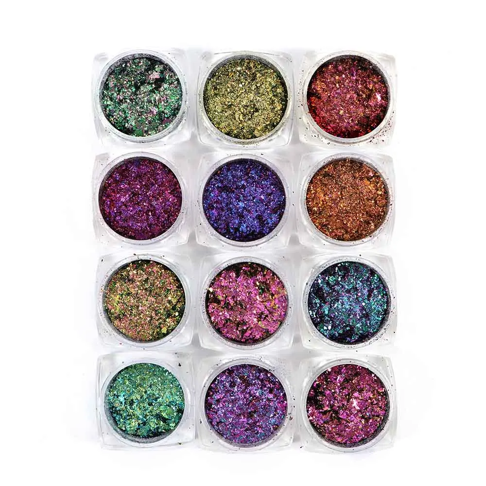 1 шт. Хамелеон лазерный хром голографический Радужный дизайн ногтей Блестящий