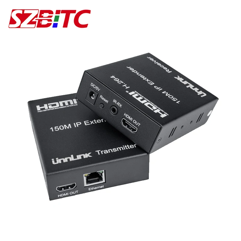 SZBITC HDMI удлинитель 150 м HD дисплей с высоким разрешением до 1080P через один cat5e/6 TCP/IP