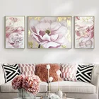 EECAMAIL 5D алмазная живопись сделай сам, полностью Алмазная вышивка, современный цветок пиона, Триптих, спальня, гостиная, картина без рамки