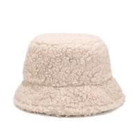 faux fur winter bucket hat for women artificial fur warm fishing cap outdoor sunscreen sun hats panama bob fisherman hat