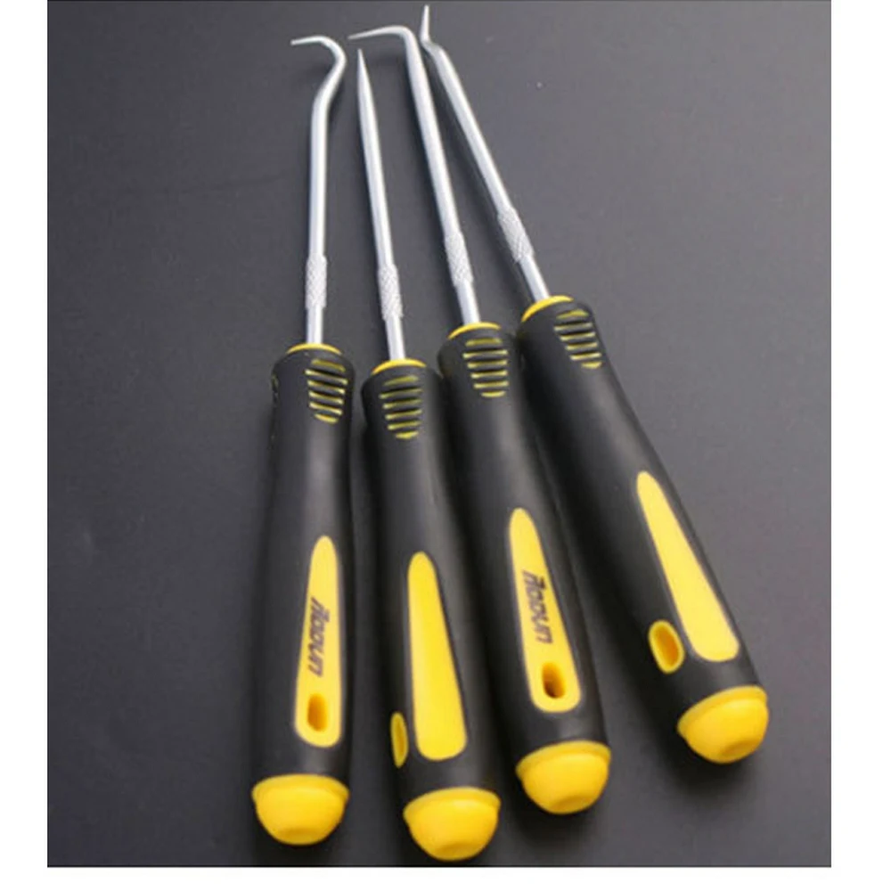 

4Pcs Car Auto Vehicle Oil Seal Screwdrivers Set 170mm O-Ring Seal Gasket Puller Remover Pick Hooks Tools Wholesale Accessorie