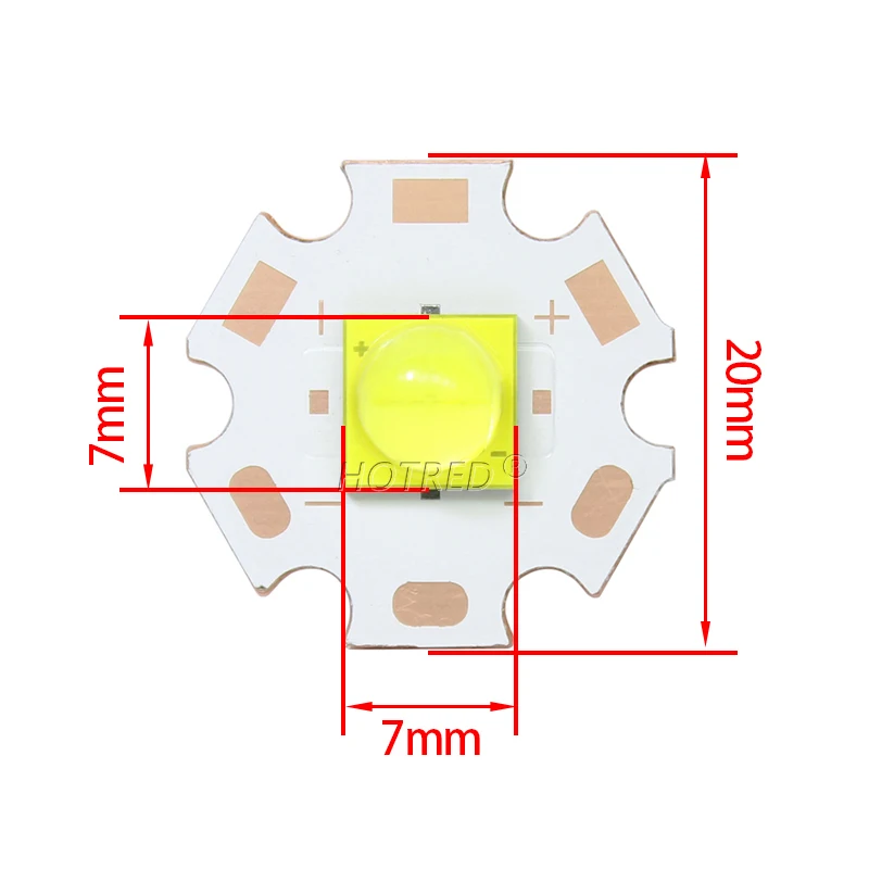 Светодиодный сменный диодный излучатель Cree XLamp XHP70.2 XHP50.2 7070 20 Вт 3 в 6 12 В холодный