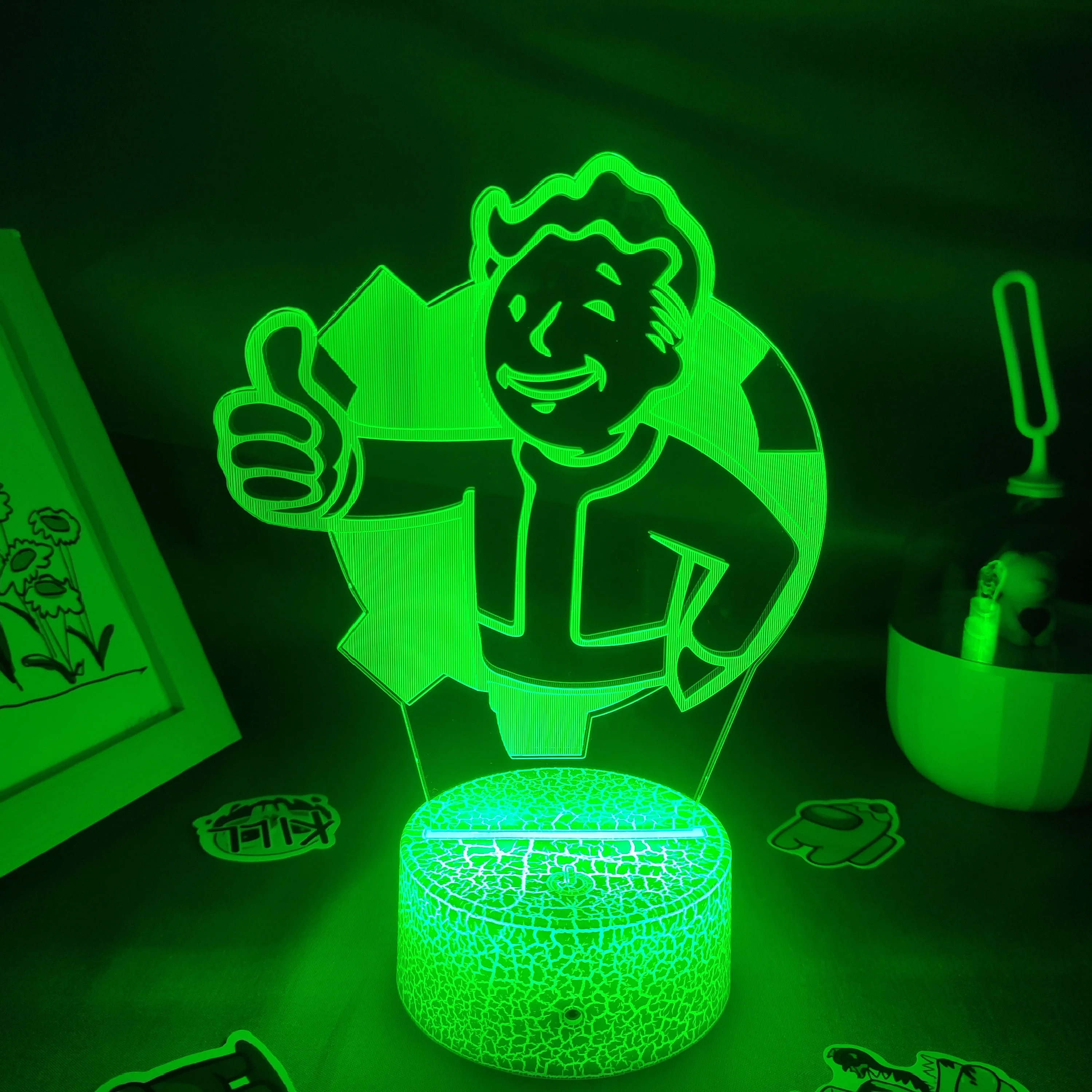 Фоллаут 4 76 Пип бой игра Mark 3D светодиодный RGB неоновая Батарея изменение ночной