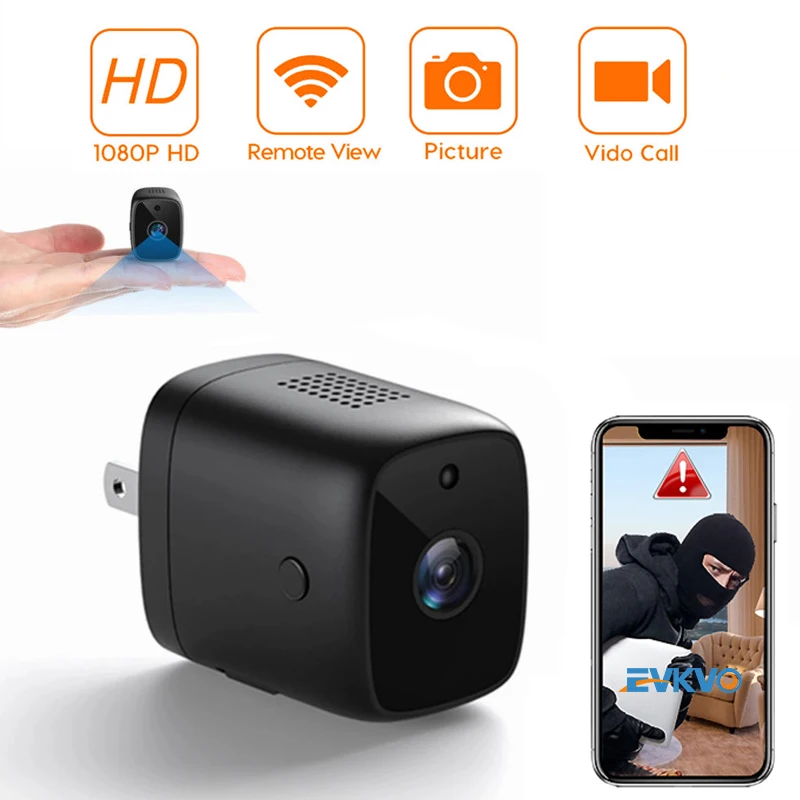

HD Mini USB разъем Камера наблюдения в режиме реального времени с Wi-Fi IP Камера Ночное видение, для наблюдения, безопасности, петля Запись микро Ка...