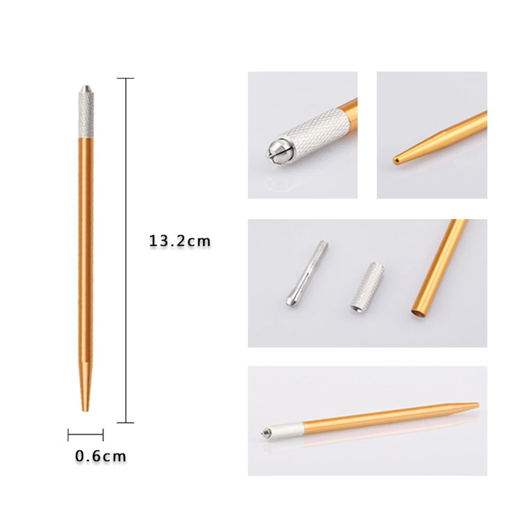 Лезвия Перманентный макияж вышитые бровей губ ручка ручная машинка для татуажа