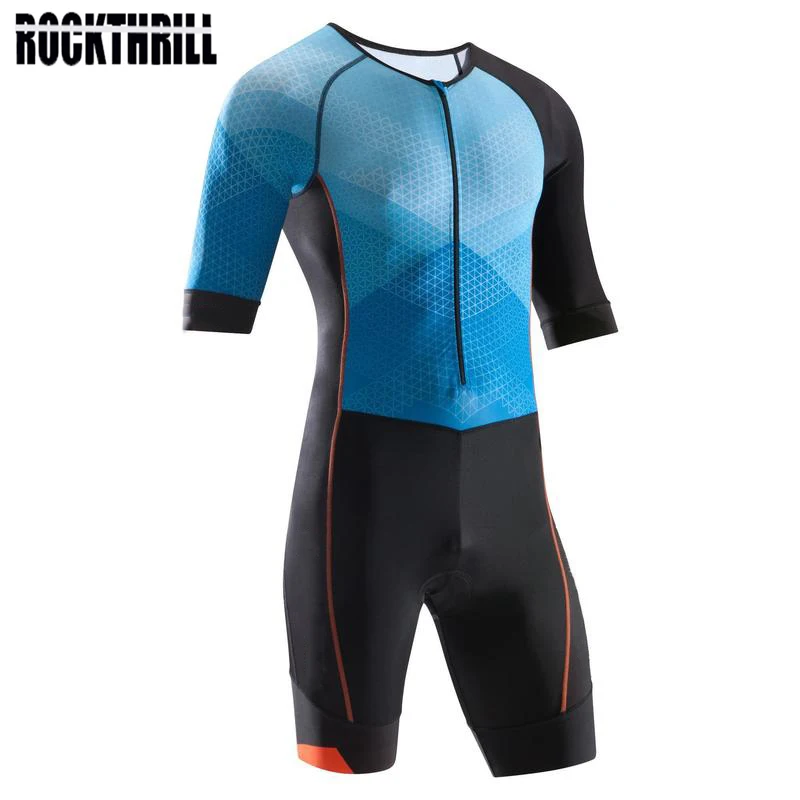 Триатлонный комбинезон плавание мужчин Велоспорт Бег быстросохнущая плотно