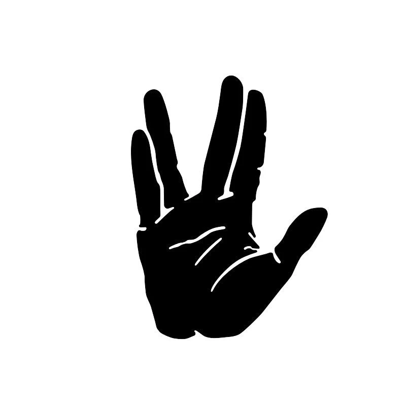 14 5*10 8 см Gesture Live Long And Prosper мотоциклетная наклейка крутая на автомобиль Graphics