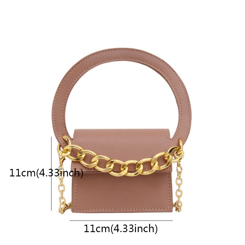 

Solid color Mini Tote bag 2020 Summer New High-quality PU Leather Women's Designer Handbag Chain Shoulder Messenger Bag Belt bag