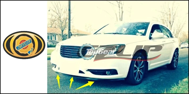 Дефлектор губ бампера для Chrysler 200 Lancia Flavia передняя юбка спойлера ДЛЯ TopGear комплект