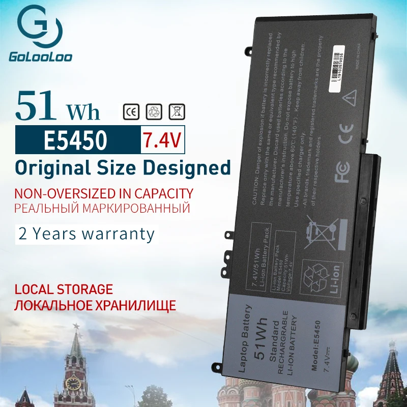 

Golooloo 7.4V 51Wh New laptop battery for Dell Latitude 3150 3160 E5250 E5450 E5470 E5550 E5570 G5M10 7V69Y TXF9M 79VRK 07V69Y