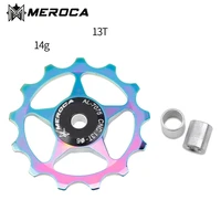 meroca mtb mountain bike 11t 13t aluminum alloy bicycle steel bearing jockey wheel rear derailleur guide pulley