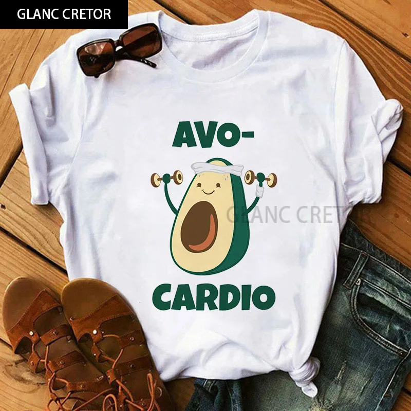 

New Avocado Casual graphic Tshirt Female Harajuku Kawaii shirt Tshirt Vegan T Shirt Women Harajuku Short Sleeve Women tee top