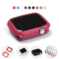 tpu apple case for series 5 4 44mm 40mm iwatch series 321 38mm 42mm silica gel color cover protection fit ultra thin bezel