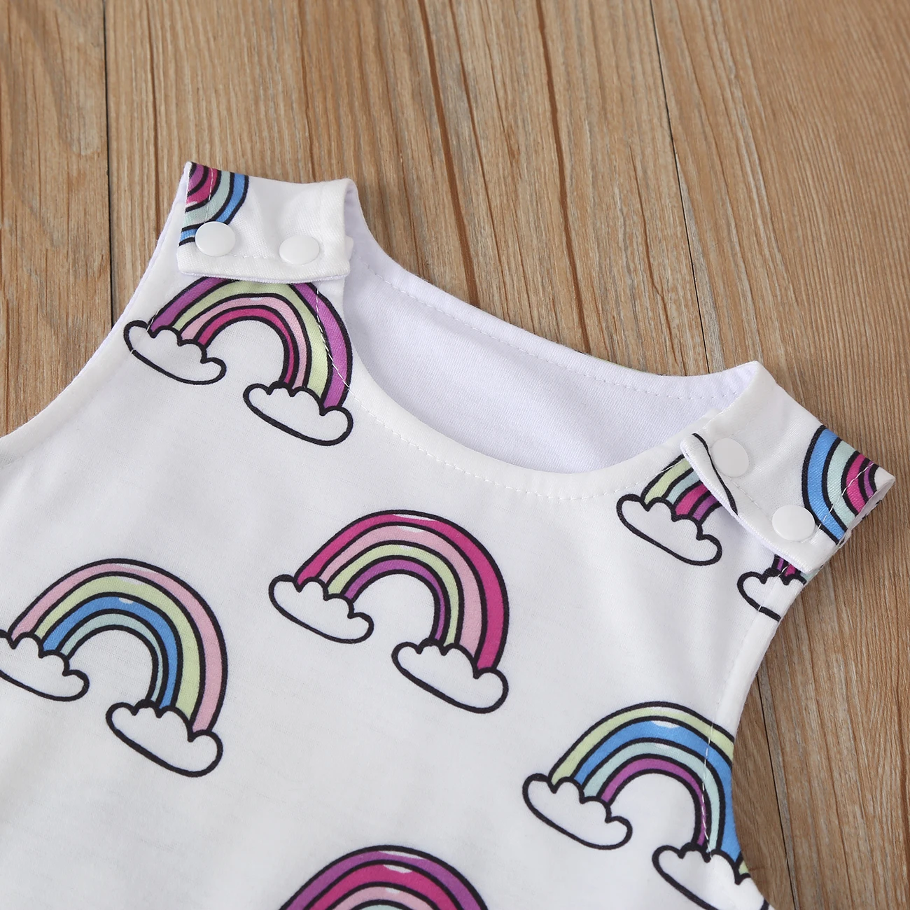 Новый летний комбинезон для маленьких мальчиков и девочек без рукавов с круглым