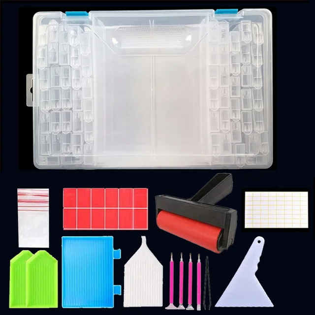 Алмазная коробка для рисования Аксессуары инструментов прозрачная пластиковая