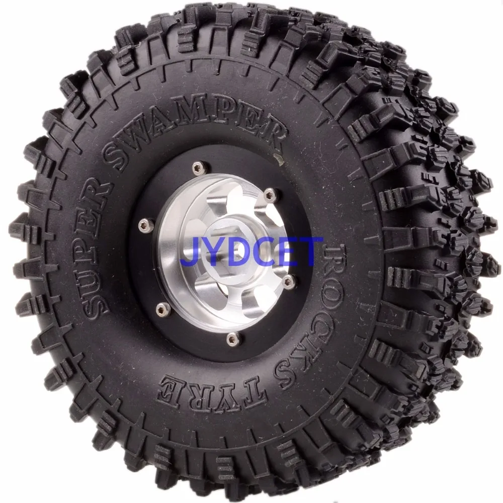

1.9" Metal Wheel Rims & 120MM Super Swamper Tyre Tires For RC 1/10 Rock Crawler Traxxas TRX-4 Tamiya CC01 MST jimny
