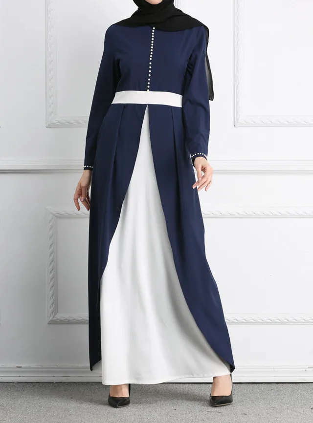 2019 New Style Muslim Fashion Middle East Stitched Long Dress LR103 | Женская одежда