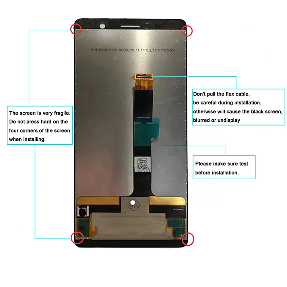 6 0 lcd for nokia 7 plus lcd display touch screen with frame digitizer assembly for nokia 7 plus ta 1046 ta 1055 ta 106 lcd free global shipping