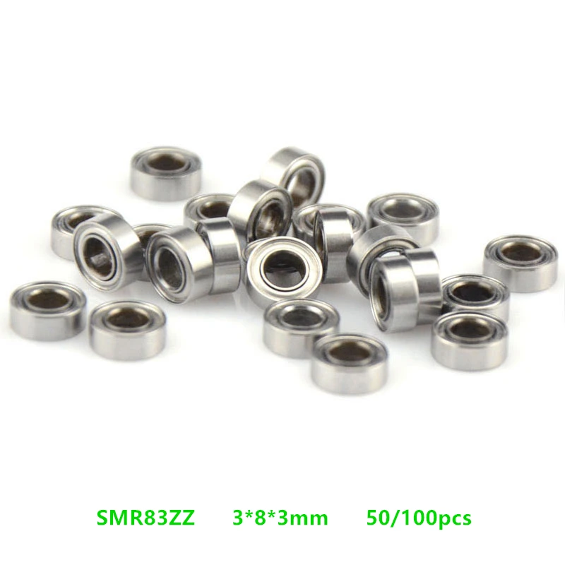 50/100 шт ABEC 5 SMR83ZZ SMR83 ZZ шарикоподшипник из нержавеющей стали 3x8x3 мм металлический