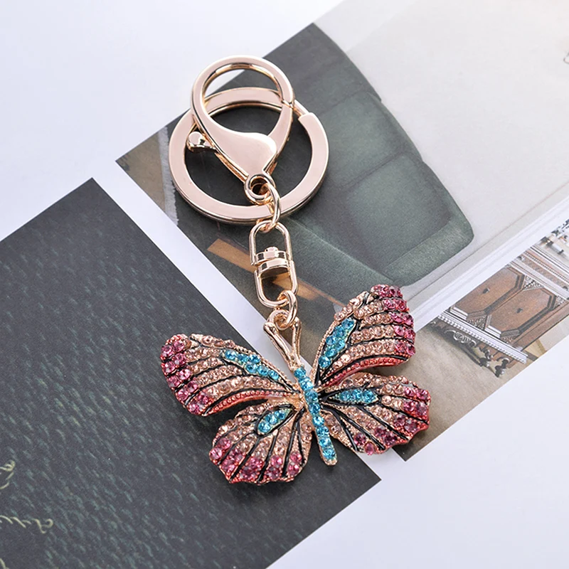 2020 новые модные украшения красочные бабочки брелок сплав ремесло автомобиль