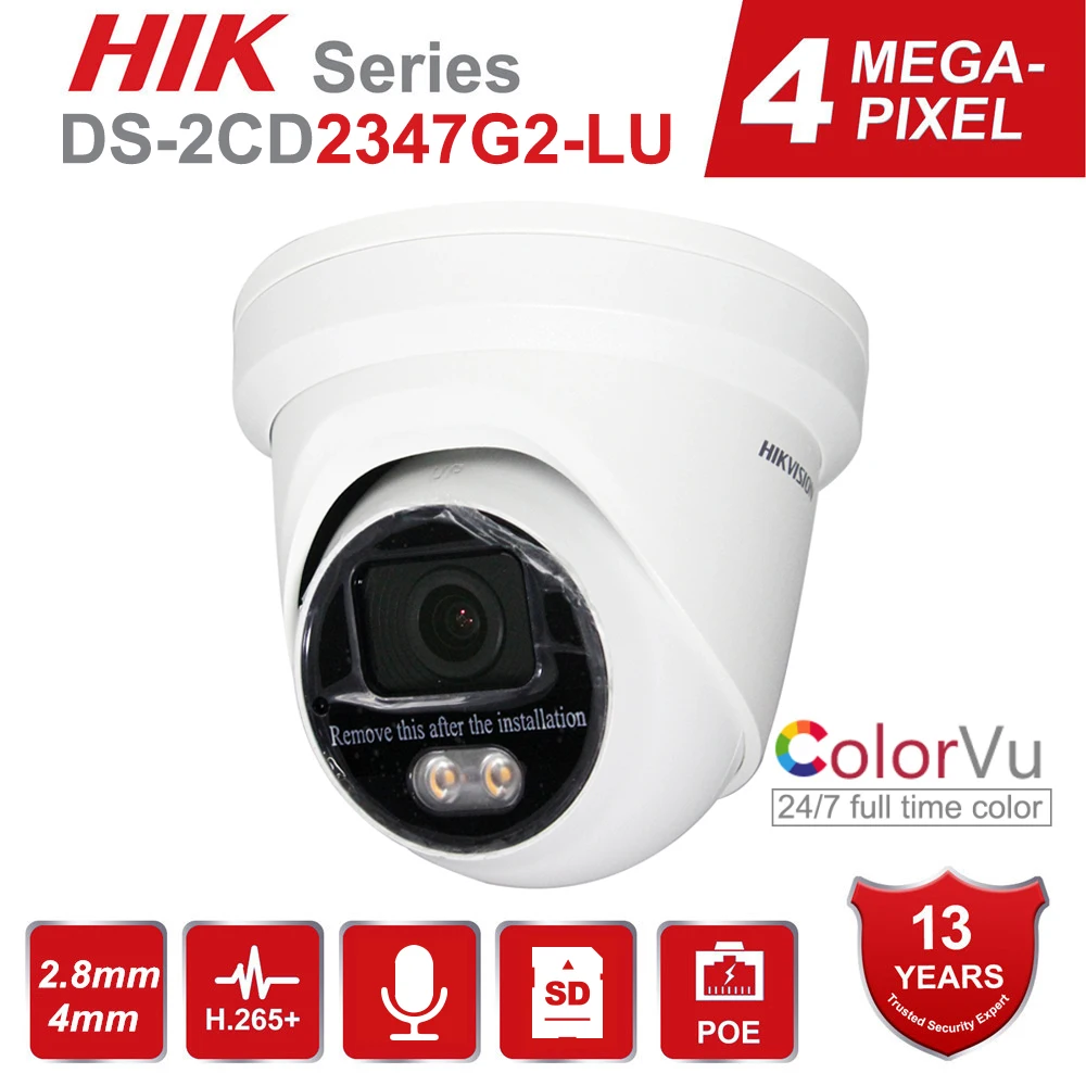 

IP-камера Hikvision, 4 МП, с встроенным микрофоном, IP67