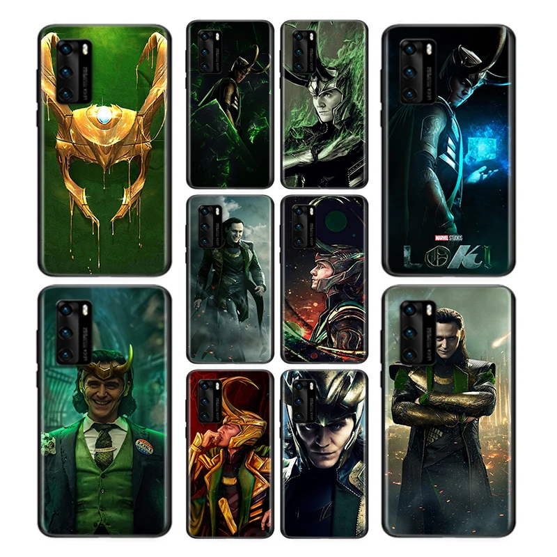 

Phone Case Marvel villain Loki For Huawei P40 P30 P20 P50 Pro Plus P10 P9 P8 Lite 2019 2017 RU E Mini Soft Black Cover