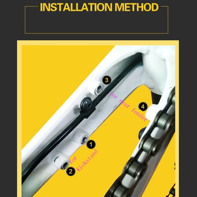 Tire Tyre Splash Mudguard Front Rear Fender Shelf for Xiaomi Mijia Qicycle EF1 Electric Bike Bicycle Kickstand Tripod Support