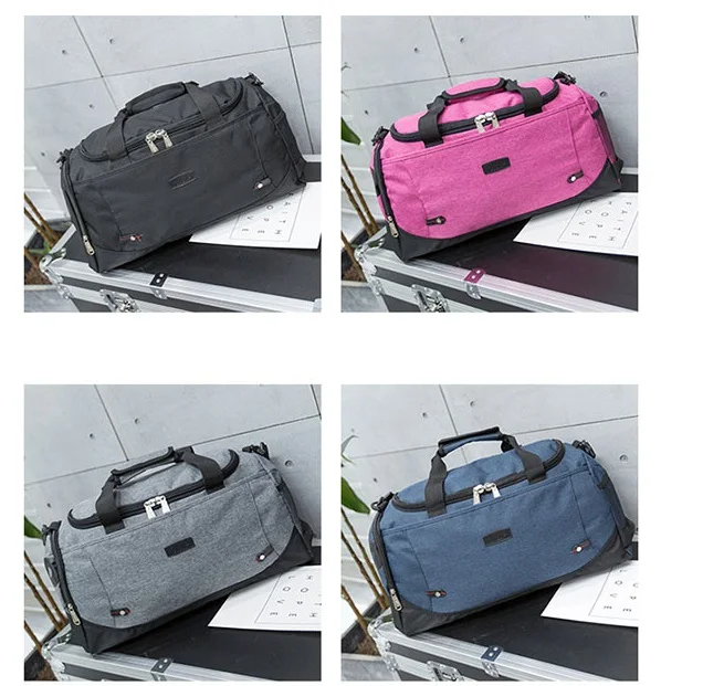 Travel Bag Men Waterproof Oxford Large Capacity Zipper Duffle Independent Shoes Storage Fitness Gym Handbag Luggage Shoulder Bag