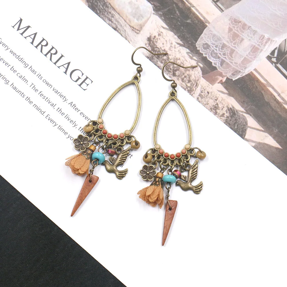 Европейские и американские модные аксессуары Длинные бусы с кисточкой из сплава