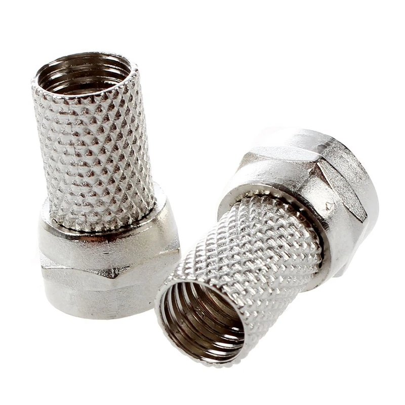 10 Pcs Twist-On RG6 RG-6 F TV Connector &amp 2 N Type Male Plug To Female RF Coaxial Adapter | Connectors