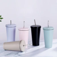 stainless steel vacuum cup 500 ml sippy cups insulation glass tea cup