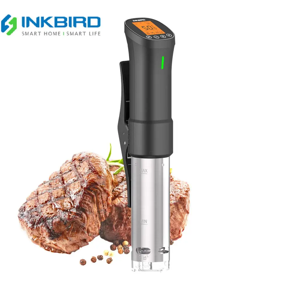 

Погружной циркулятор Inkbird ISV-200W Sous Vide, медленная готовка, 1000 Вт, цилиндр из нержавеющей стали с ЖК-экраном