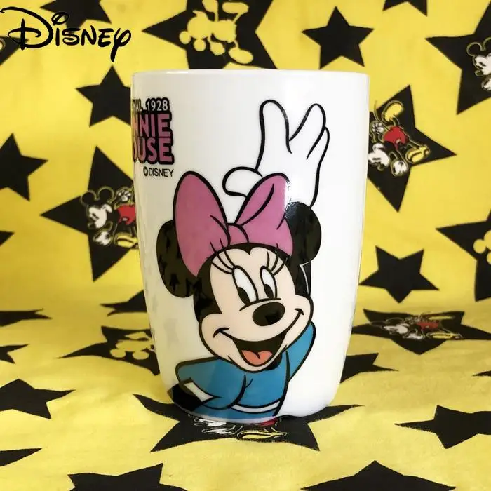 

Disney Cute Cartoon Personality Creative Minnie Mickey Ceramic Mug Simple Large Capacity Mug Breakfast Mug Collection Cup
