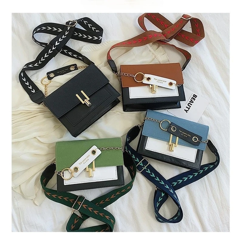 

2021 New Korean Fashion Women's Bag Frosted Leather Shoulder Bag Women's All-match Diagonal Bag Handbag Small Square Bag Purses