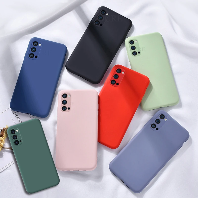 For OPPO Reno5 Case Reno 5 Lite Liquid Silicone Case For Reno 4 Pro Cover for Reno 6 Reno 6 Pro 5G Reno 6 Lite Reno 7 7 Pro 5G