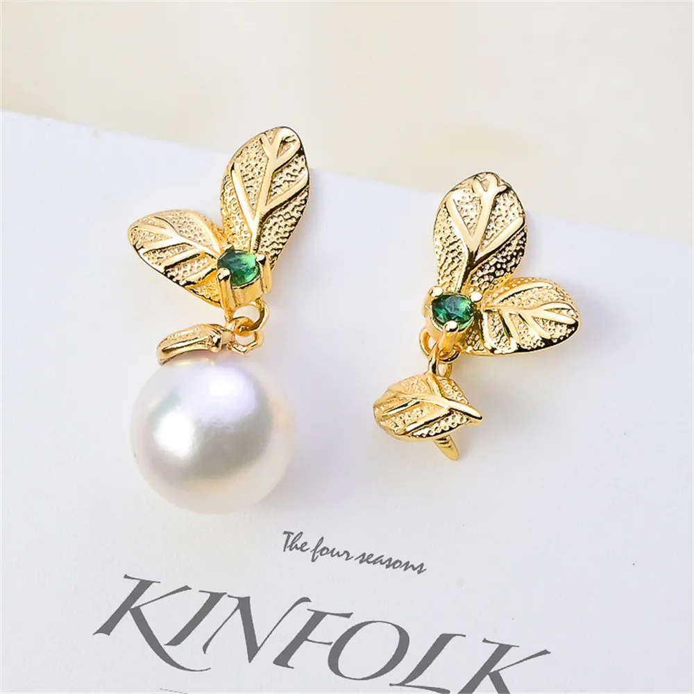 

925 Sterling Silver Plating Earrings Pearl Earrings Accessories Findings Earrings Jewelry Parts Fittings Mountings DIY Girl Gift