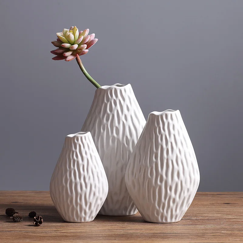 

Nordic Simple Modern Dry Flower Decorative Ceramic Vase For TV Cabinet Living Room Bedroom Study Room Windows Sill Restaurant