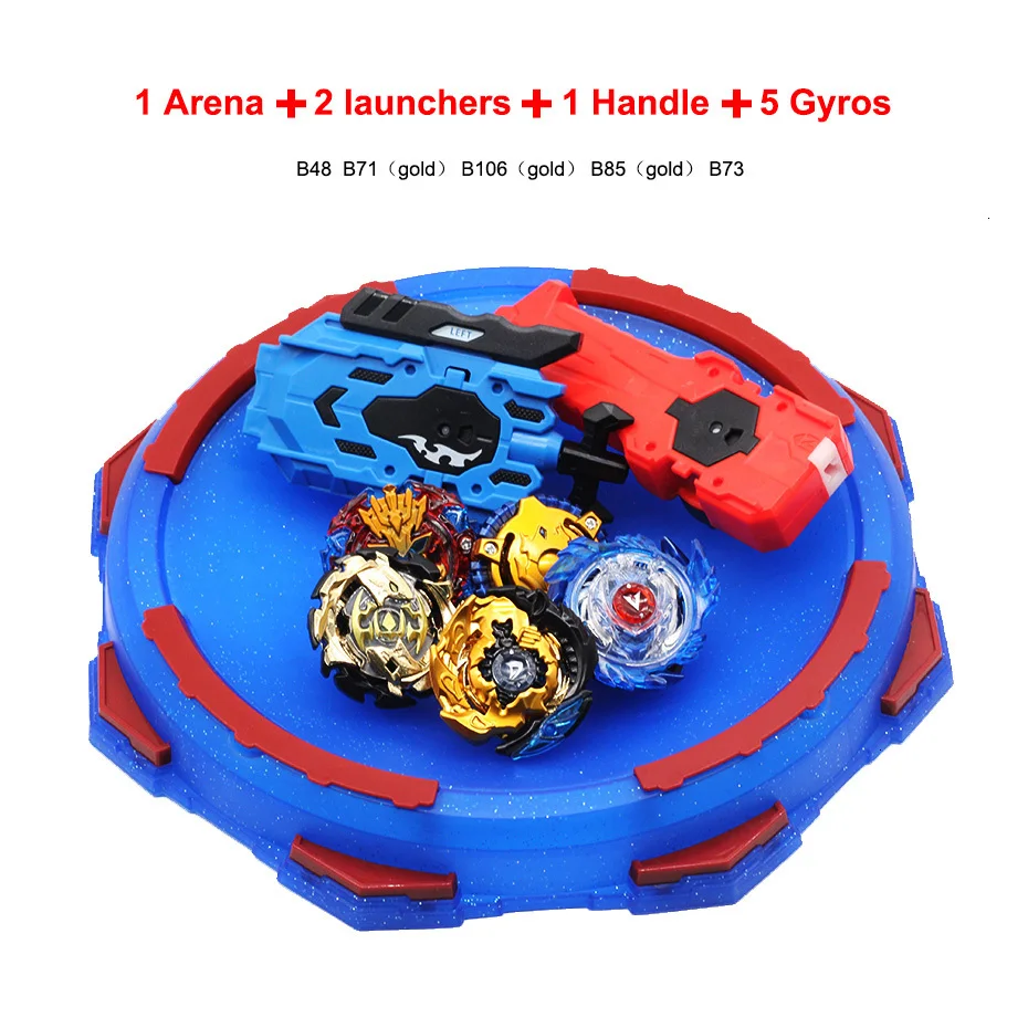 Takara Tomy Bey Bay Burst игрушки с пусковым устройством стартер Арена игрушка Металл Fusion Бог спиннинг Топ стадион лезвия игрушки новые - Цвет: 5pcs set 04