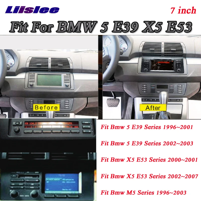 

Liislee For BMW 5 E39 X5 E53 Stereo Radio 3G Canbus DVD Player BT GPS MAP Navigation 1080P HD Screen System Original NAVI Design