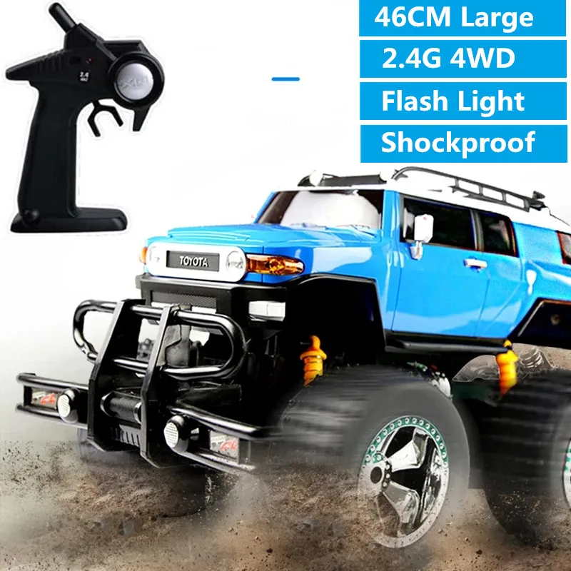

2.4G 4WD Bigfoot High Speed Car With Flash Led Headlight shock-absorbing Independent Anti-Crash 46CM Large Size Racing Car Toys