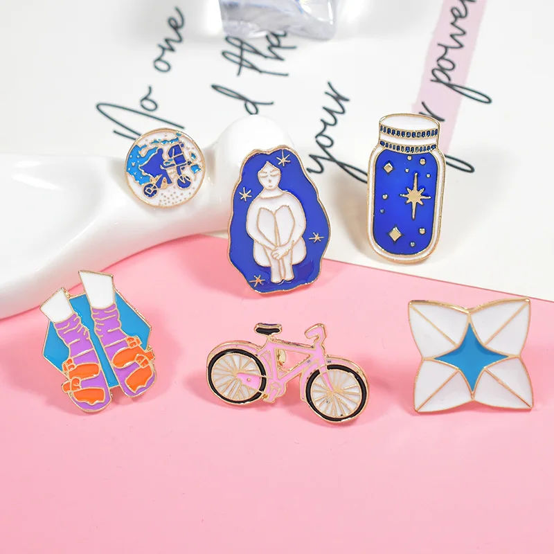 Милые Мультяшные Броши для женщин креативная красавица звезда оригами дрифт