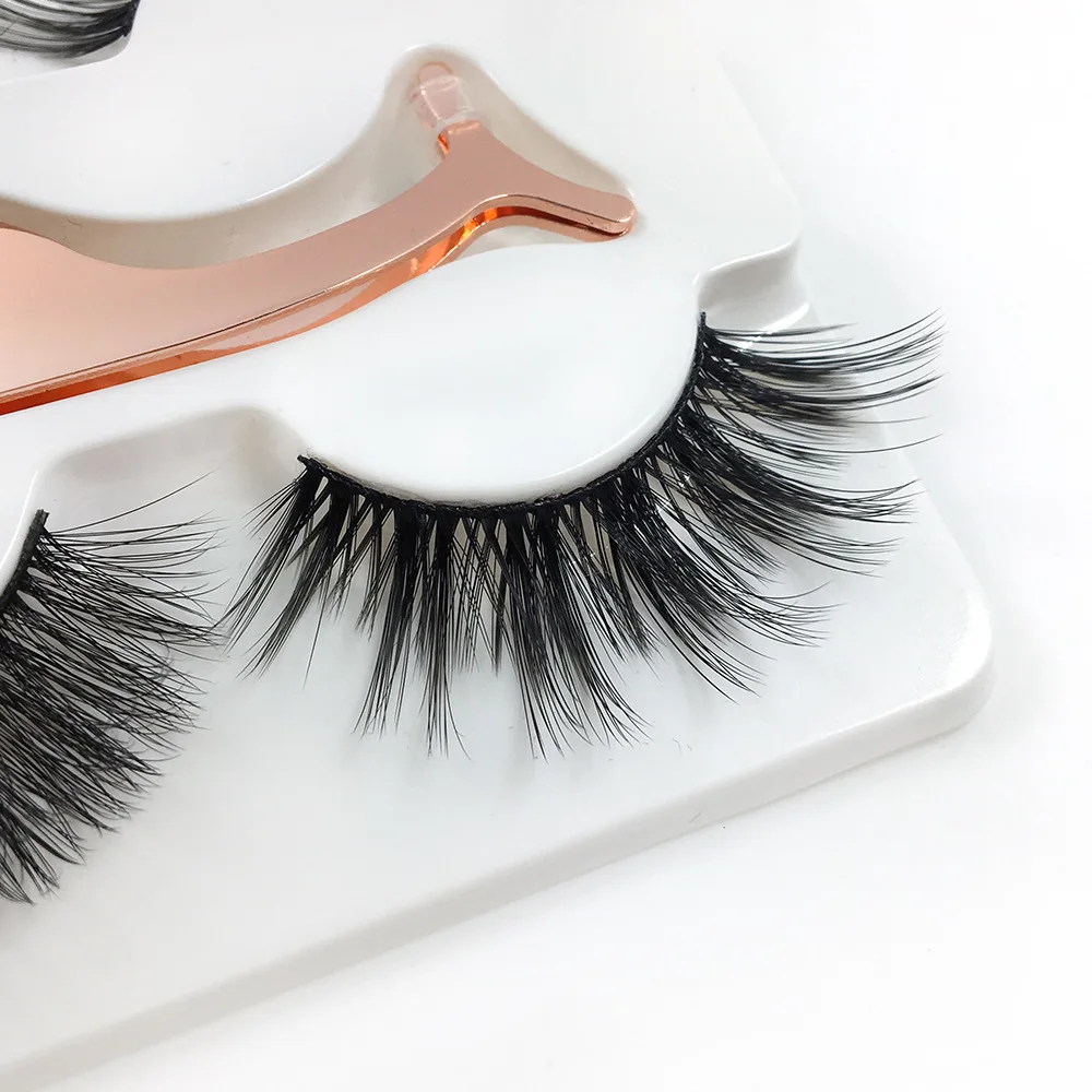 3 пары 4D норковых ресниц с пинцетом натуральные накладные ресницы толстая полная