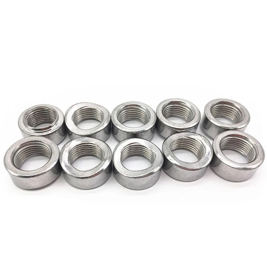 

10pcs O2 Oxygen Sensor stepped Nut Recess M18 X 1.5 Threads Zinc plated Mild steel