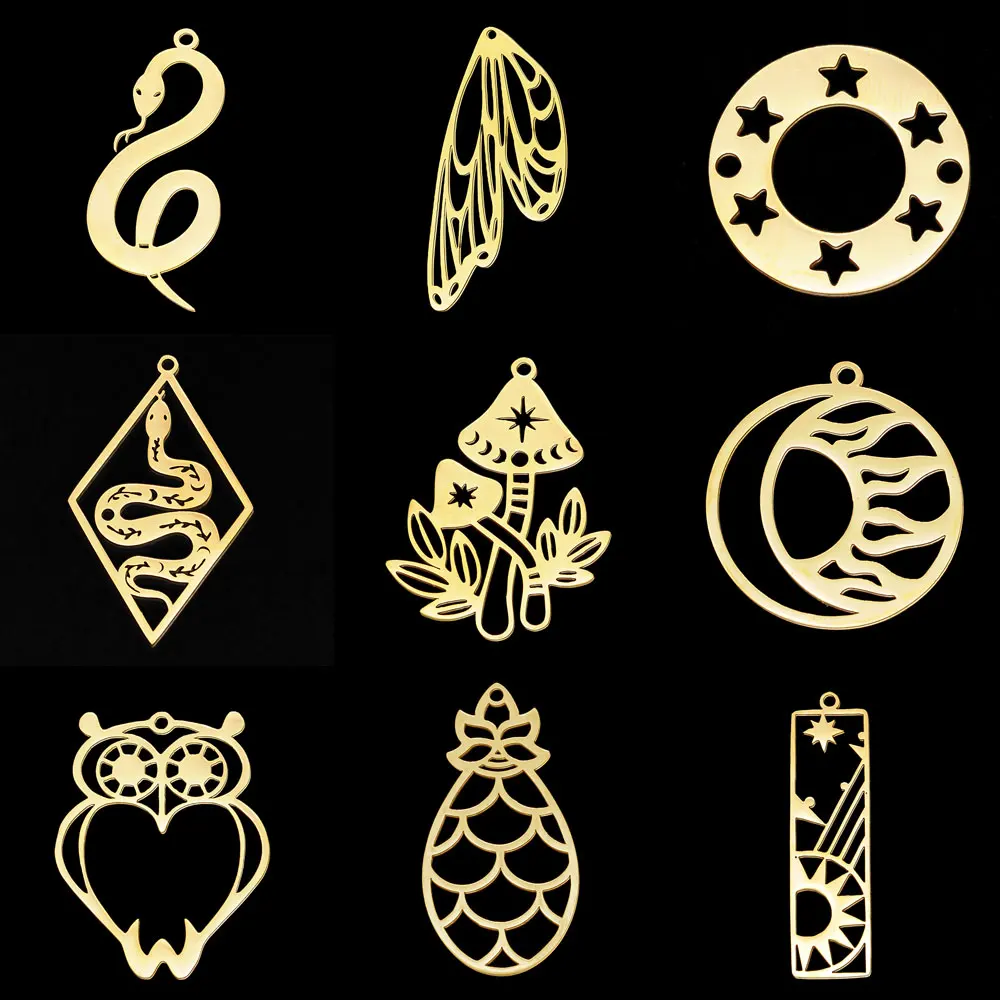 5 шт./лот 100% серьги из нержавеющей стали геометрической формы сделай сам