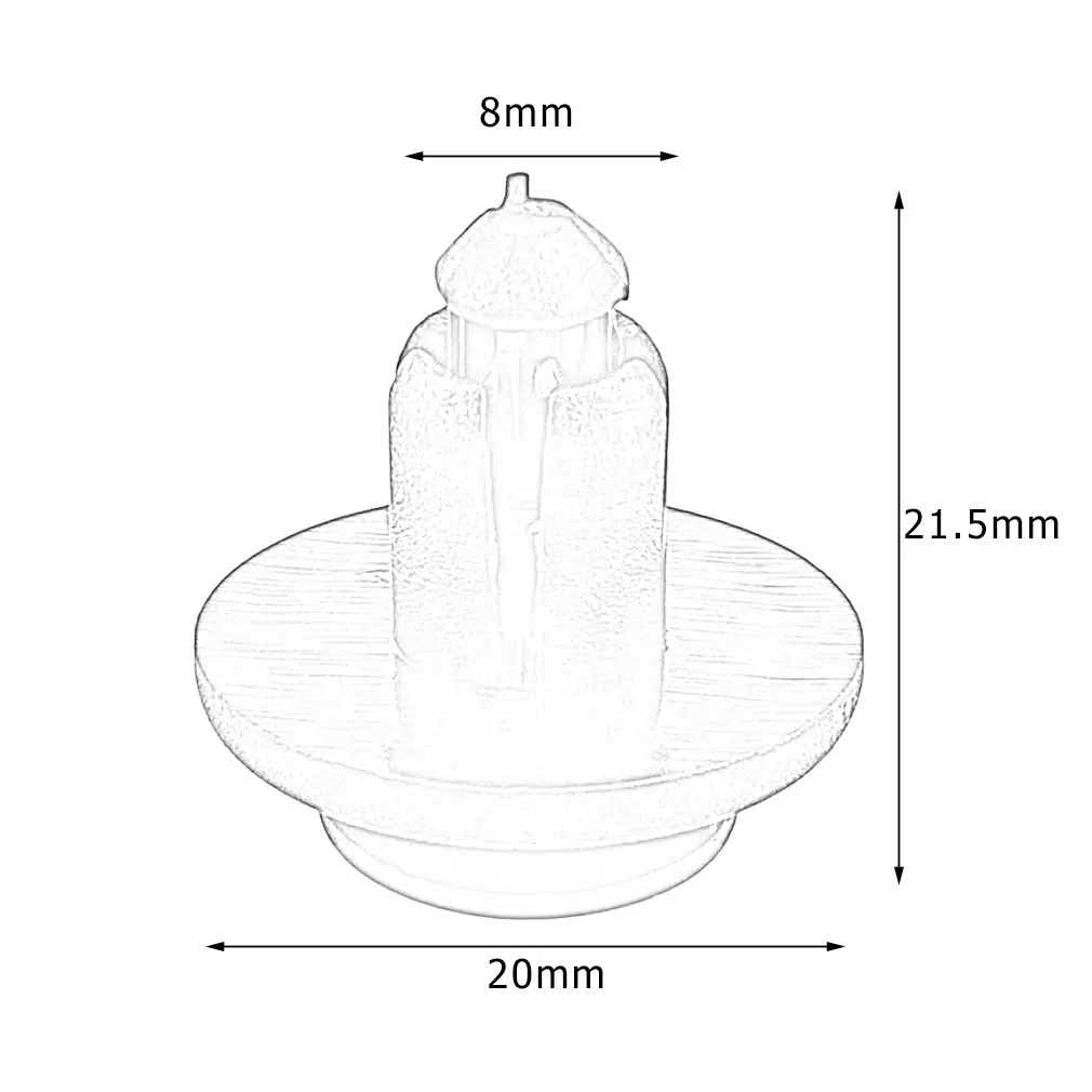 50 Pcs 8mm Universal Automobile Bumpers Hole Plastic Push Screw Rivet Panel Fixings Clips Black 13905 For Mazda Renault | Автомобили и