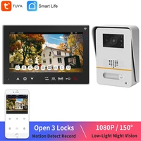 tuya smart life app wifi video intercom for home video doorbell camera 1080p 150%c2%b0 call panel ip door phone house intercom system