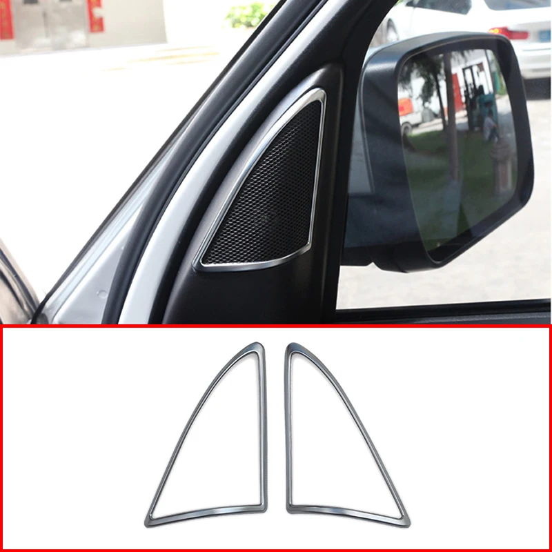 

2PCS Matte Silver ABS Chrome Audio Speaker Frame Trim For Land Rover Discovery 4 LR4 2009-2016 Car-Styling Auto Accessories