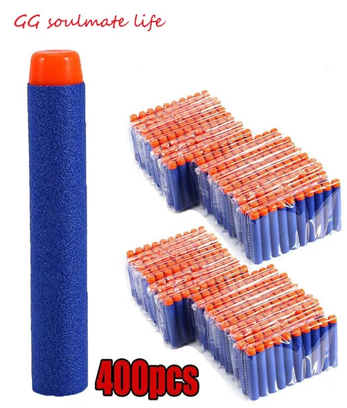 

400pcs/set Soft Bullets Darts for Nerf Gun Round Head Refill Sponge Darts Safety Kids Toy Gun Bullets For NERF N-Strike Blasters